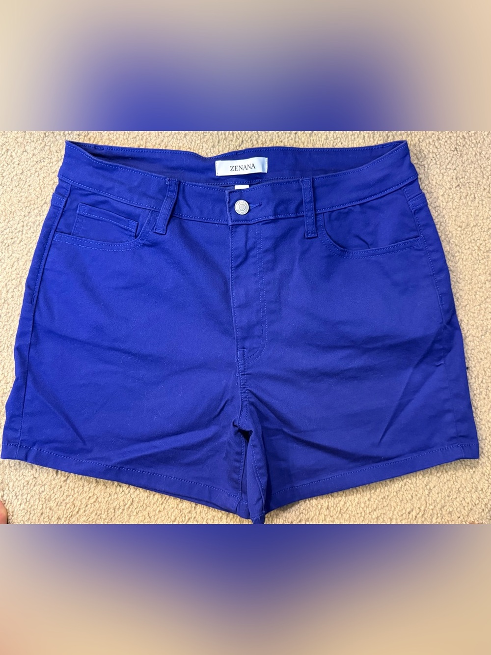 Zenana Outfitters Women's Royal Blue Denim-Style Jean Shorts